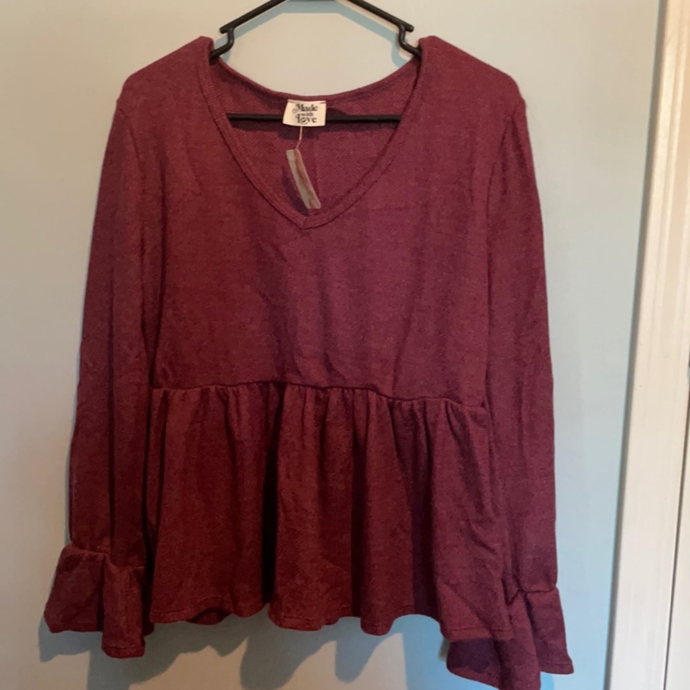 Bell-Sleeved Top. Brand-new, never worn!